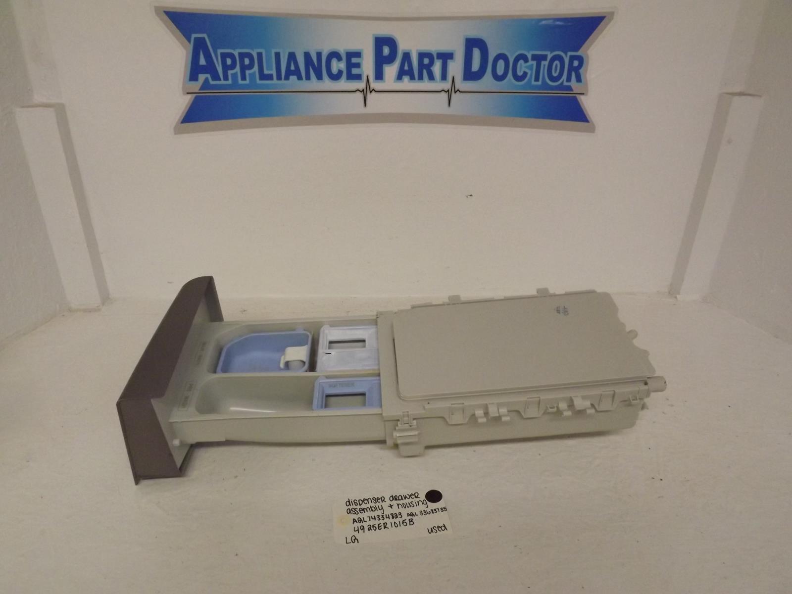 LG Washer AGL74334823 AGL33683735 4925ER1015B Dispenser Drawer Assy&Housing Used LG Washer AGL74334823 AGL33683735 4925ER1015B Dispenser Drawer Assy&Housing Used